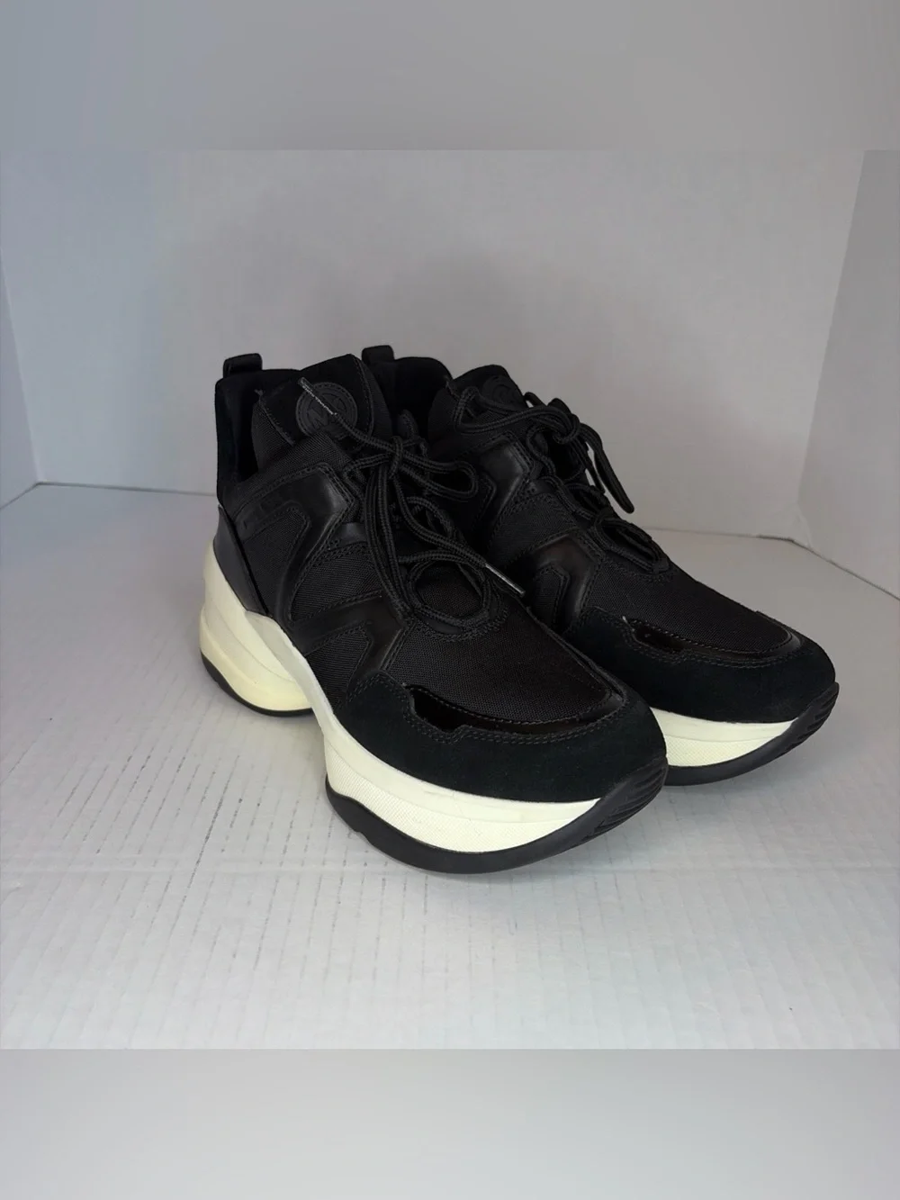 Michael Kors Olympia Extreme Trainers Black Sneakers Womens size 10